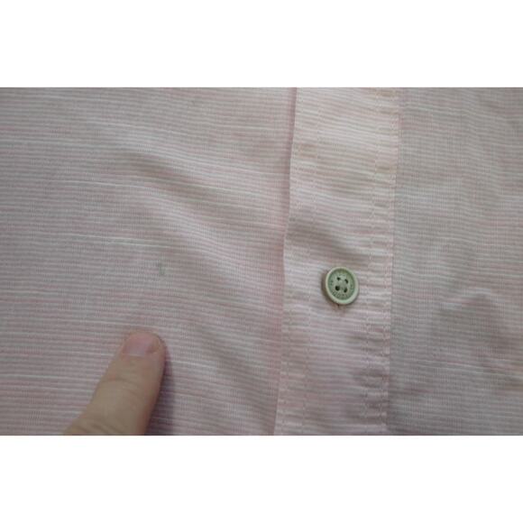 Izod Saltwater Button Up Fishing Shirt Pink Camp Shirt Mens Sz 3XLT 3XL TALL - Picture 6 of 9